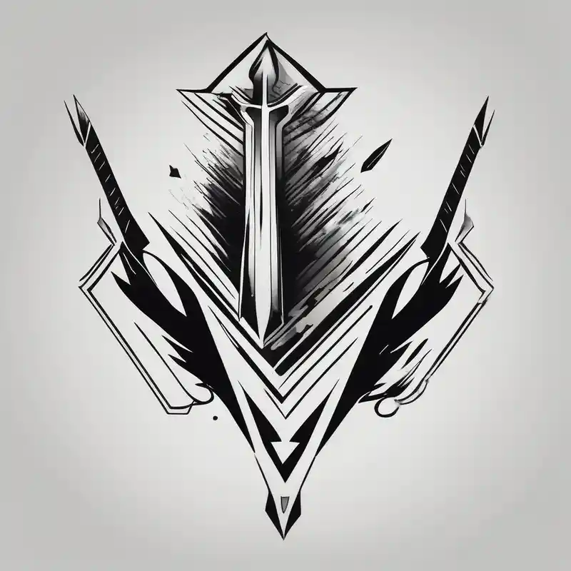 Generate Dark Black Arrow Tattoo For Neck floral sleeve tattoo – Blanco y negro, Colores vivos
